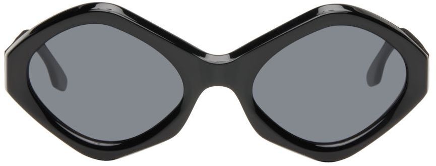 Kiko Kostadinov Black Octavia Sunglasses in midnight