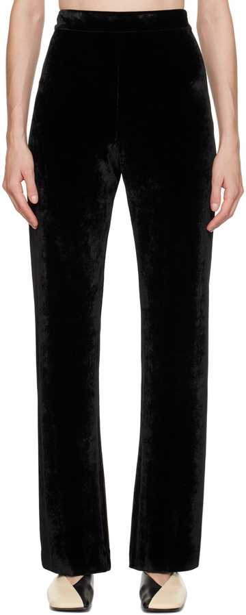 jil sander black wide-leg trousers
