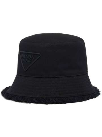 prada drill bucket hat - black
