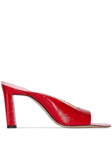 Wandler Isa open toe mules in red