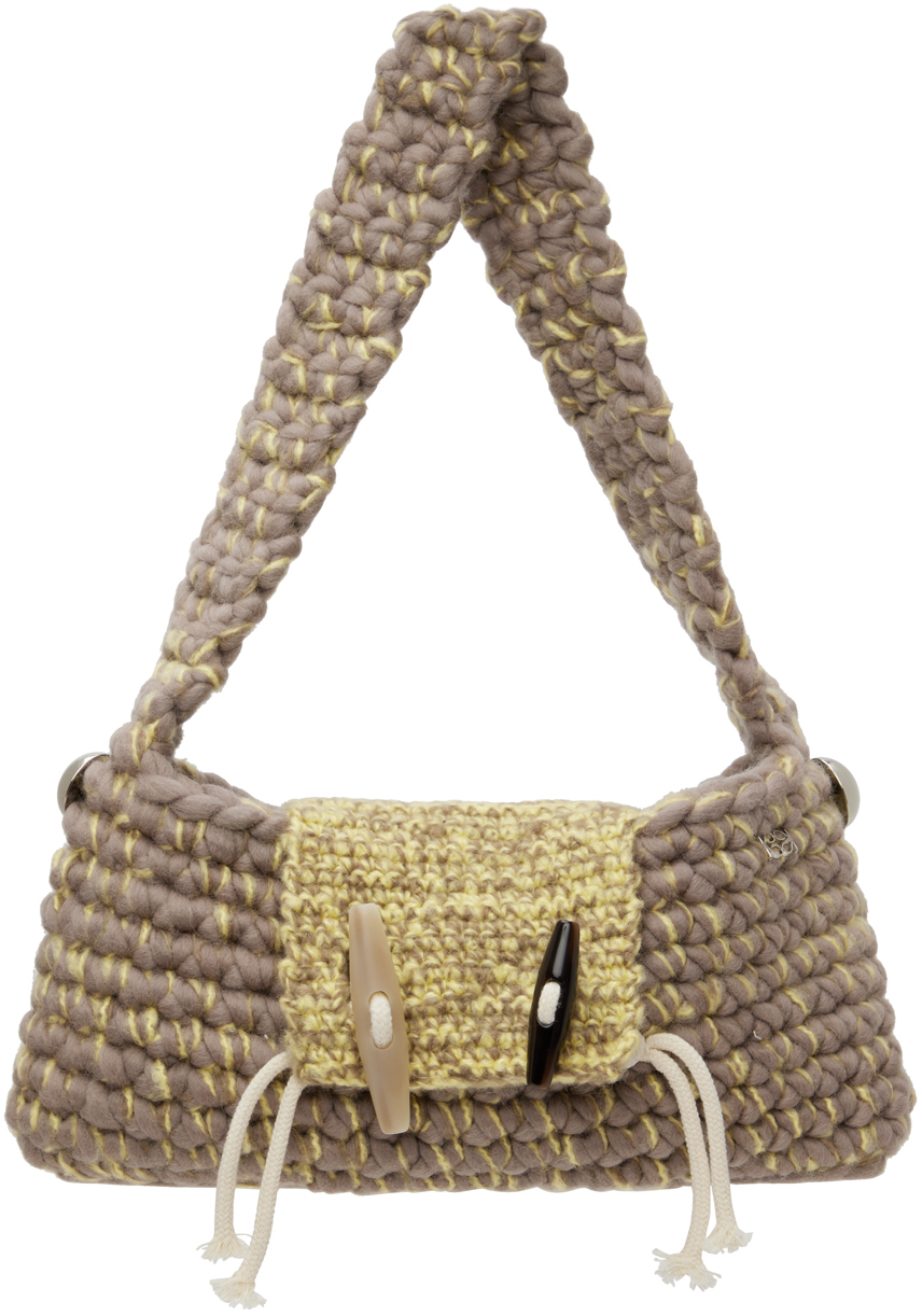 Kijun Beige & Yellow Crochet Bag