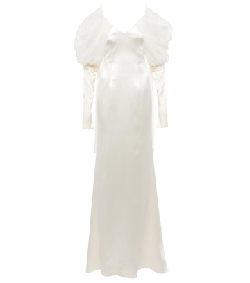 Danielle Frankel Bridal Maren wool and silk gown in white