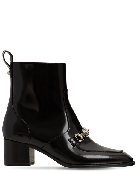 CHRISTIAN LOUBOUTIN 55mm Mayerswing Brushed Leather Boots in black