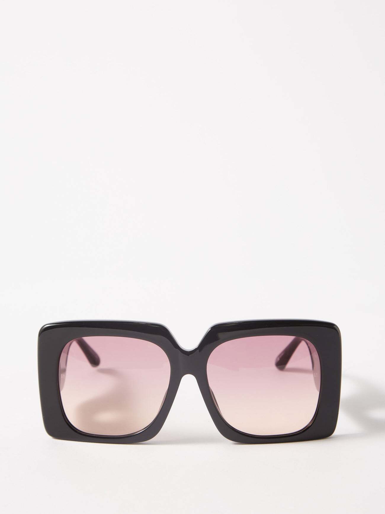Linda Farrow - Sierra Oversized Square Acetate Sunglasses - Womens - Black