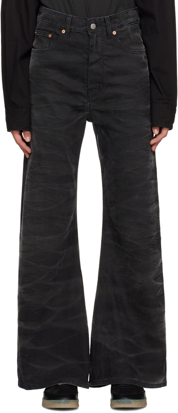 mm6 maison margiela black flared jeans