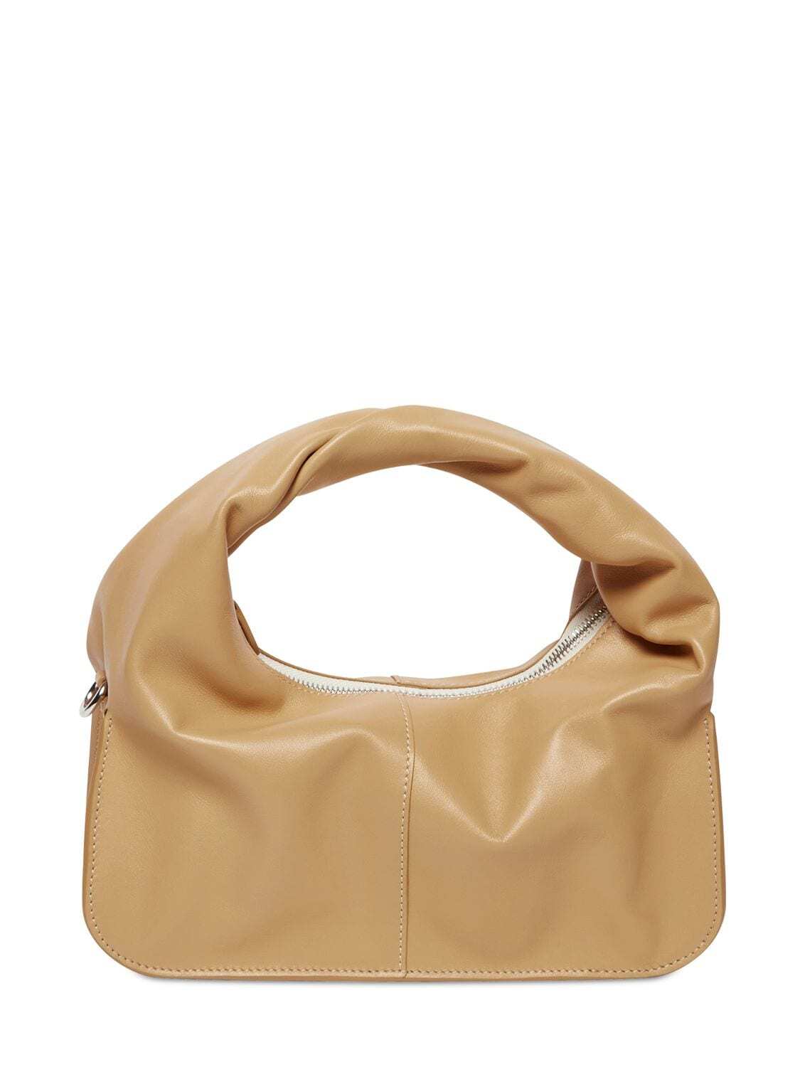 YUZEFI Wonton Leather Top Handle Bag