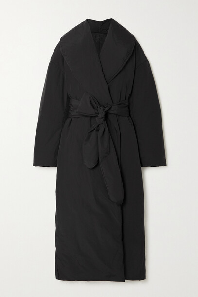 Totême - Belted Recycled Shell Down Coat - Black