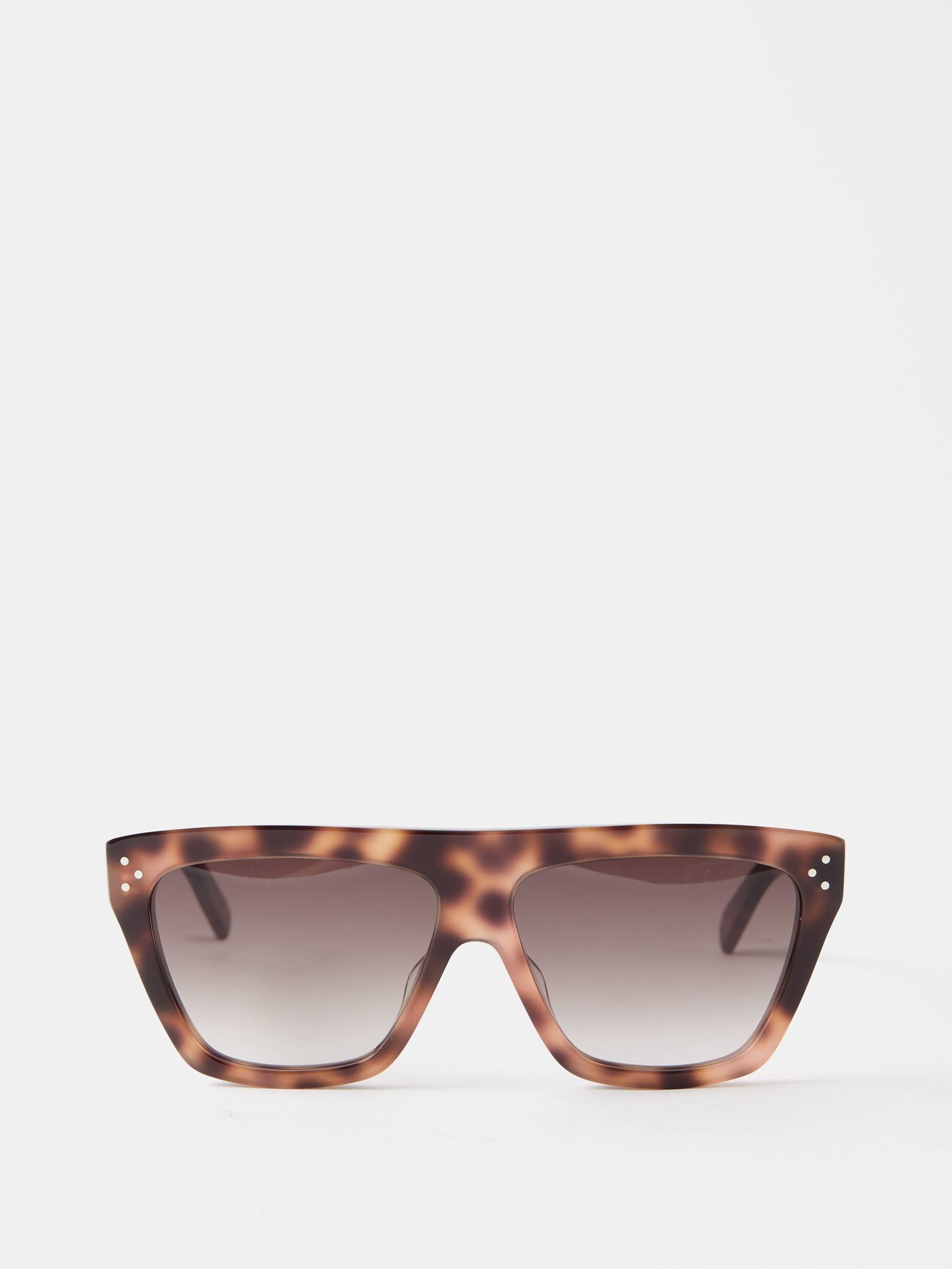 Celine Eyewear - Oversized D-frame Tortoiseshell-acetate Sunglasses - Womens - Black Brown Multi