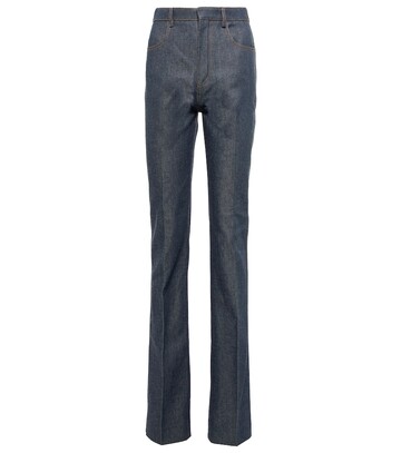 Saint Laurent High-rise straight jeans in blue