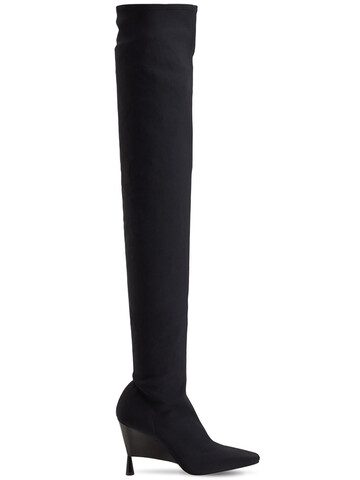 GIA X RHW 100mm Rosie 9 Stretch Over-the-knee Boot in black