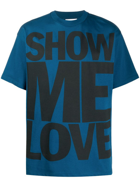 Honey Fucking Dijon show me love print T-shirt in blue