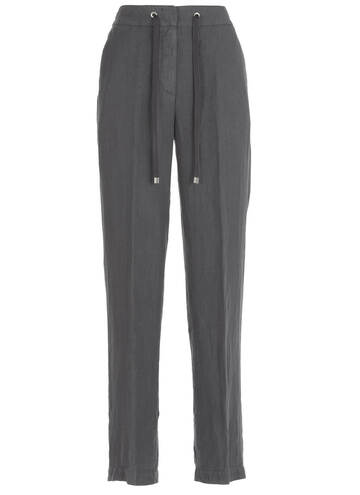 Peserico Linen Relaxed Pants in grey