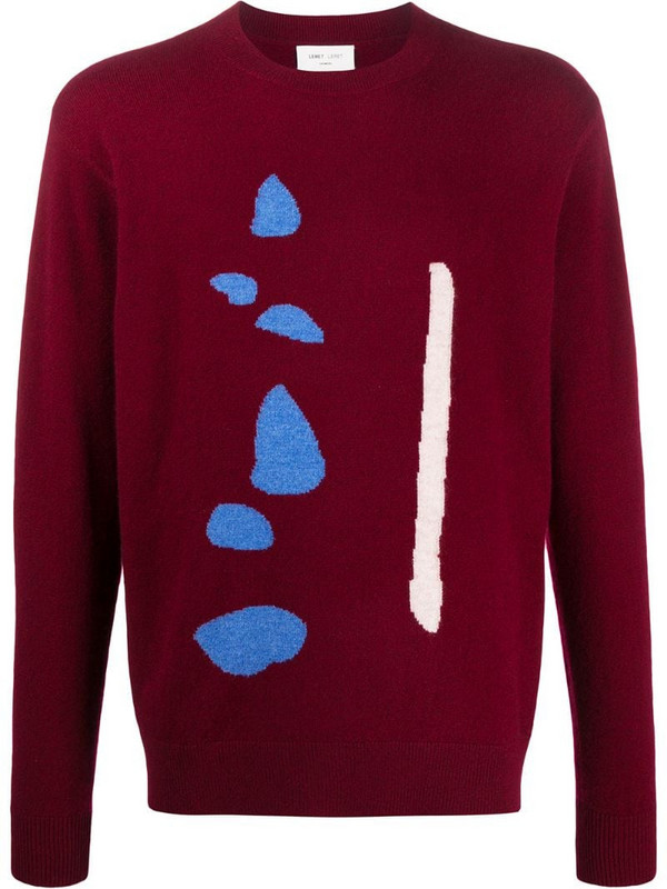 LERET LERET No. 2 abstract knit jumper in red
