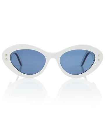dior eyewear diorpacific b1u cat-eye sunglasses in white