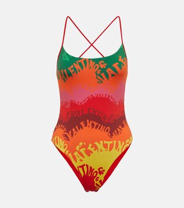 valentino printed swimsuit