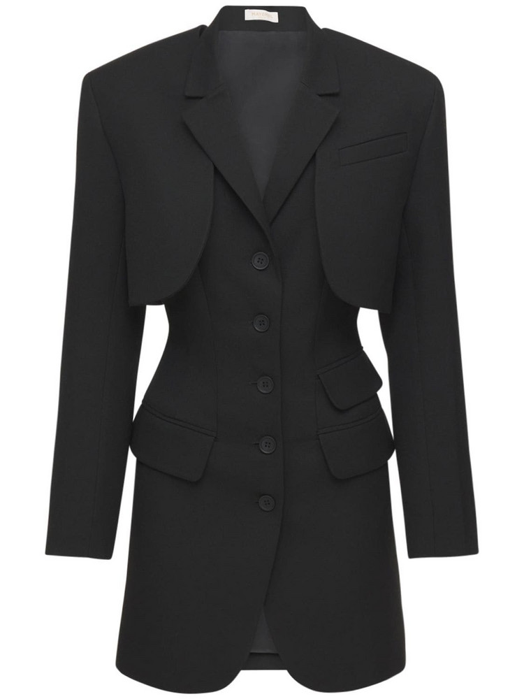 MATÉRIEL Two-piece Crepe Jacket & Mini Dress in black