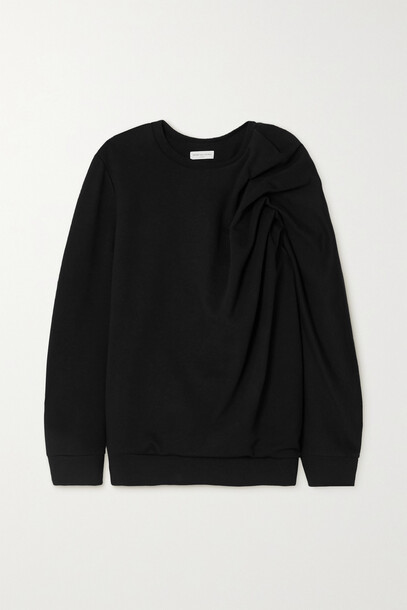 Dries Van Noten - Gathered Cotton-jersey Sweatshirt - Black