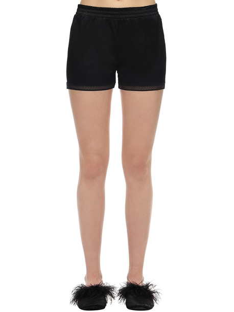 STELLA MCCARTNEY Cressie Stretch Satin Shorts in black