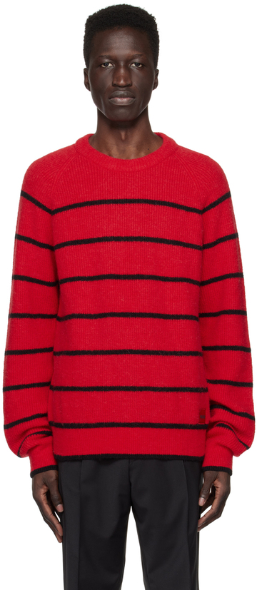 hugo red striped sweater in pink