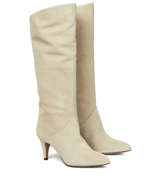 Isabel Marant Laylis suede knee-high boots in beige