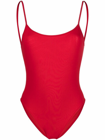 manokhi scoop-neck swimsuit - red