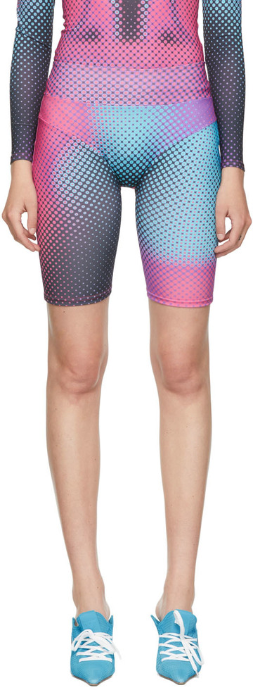 Sinead Gorey Multicolor Polyester Shorts in blue / purple