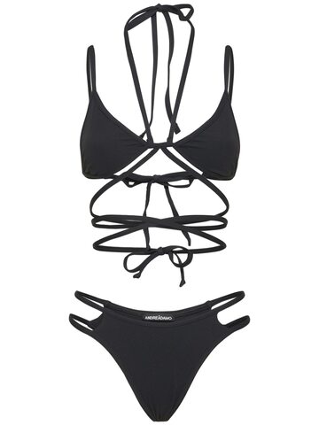 ANDREADAMO Double Triangle Bikini in black