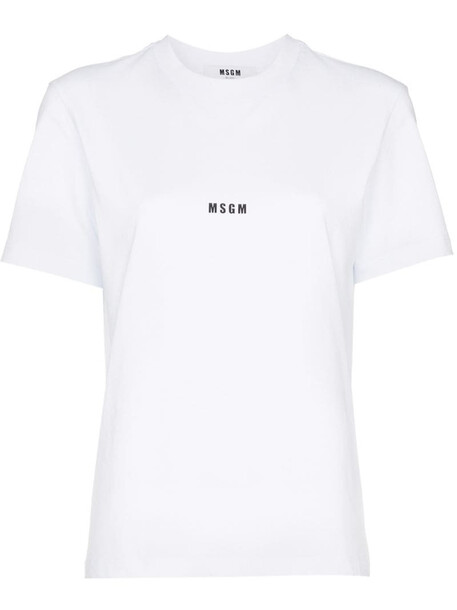 MSGM micro logo T-shirt in white