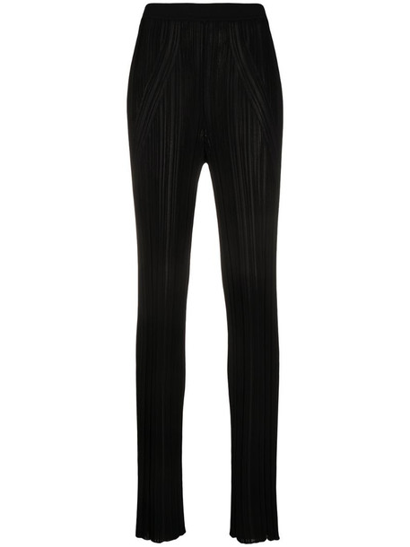 Gentry Portofino pleated high-rise trousers in black
