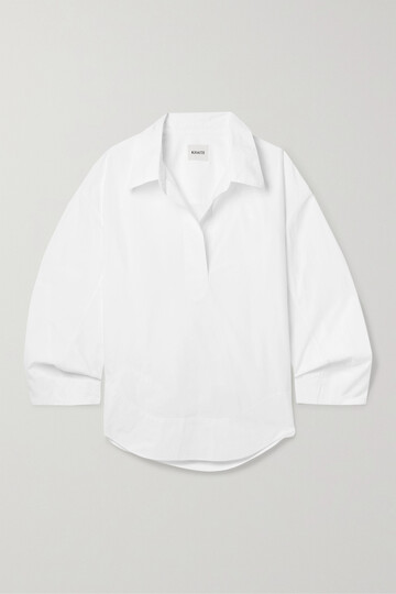 khaite - melan cotton-poplin shirt - white