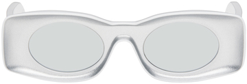 loewe white & silver paula's ibiza original sunglasses in grey