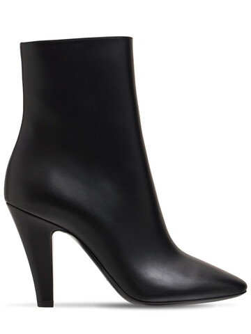 SAINT LAURENT 95mm 68 Leather Ankle Boots in black