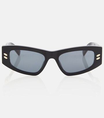 stella mccartney falabella rectangular acetate sunglasses in black
