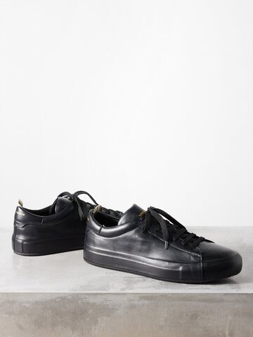 officine creative - easy 001 leather trainers - mens - black