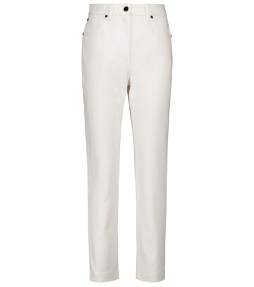 Fendi High-rise slim jeans in white