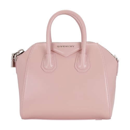 Givenchy Min Antigona bag with tag effect heart print in rose