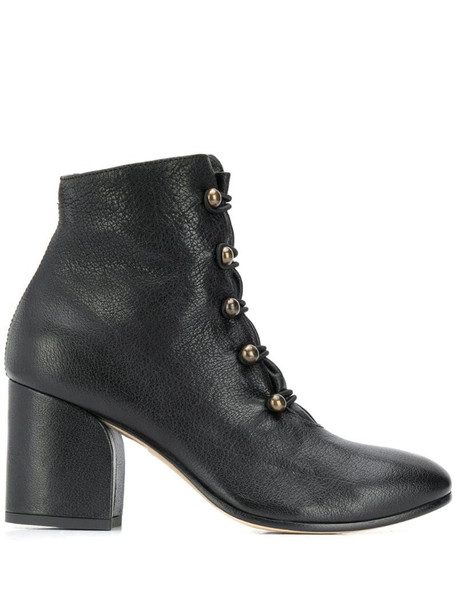 Officine Creative block heel boots in black