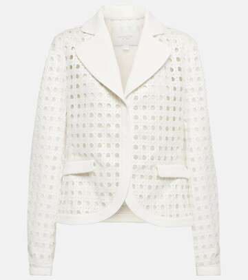 giambattista valli macramé jacket in white
