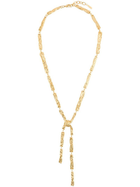 Chloé hammered pendant necklace in gold