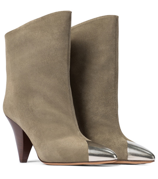 Isabel Marant Lapee suede ankle boots in grey