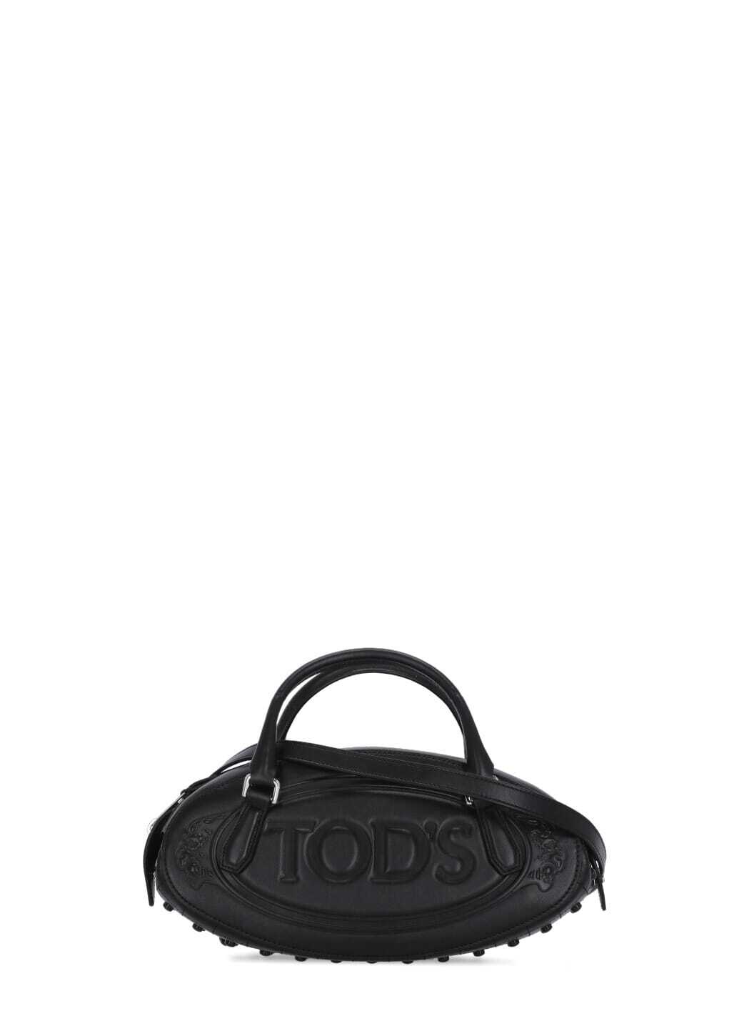 Tod's Leather Mini Boston Bag in black