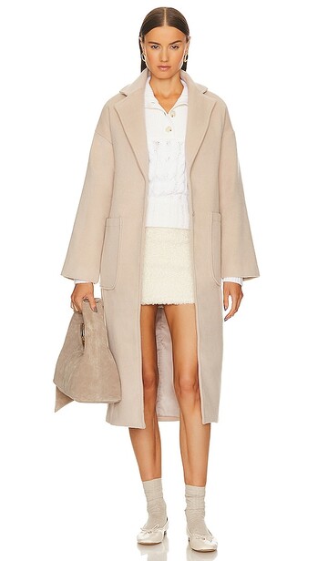 lblc the label clifton jacket in beige in taupe