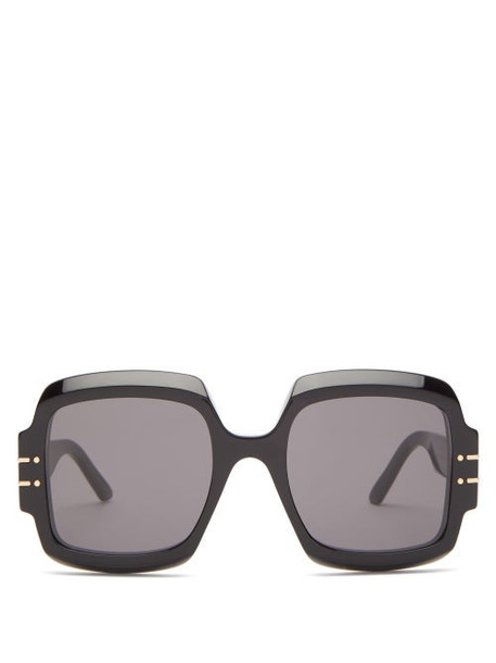 Dior - Diorsignature Oversized Square Acetate Sunglasses - Womens - Black