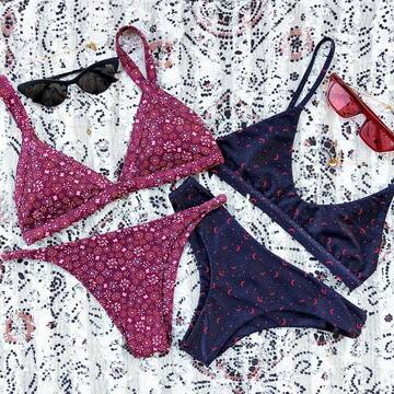 bikini,pink bikini,swimwear