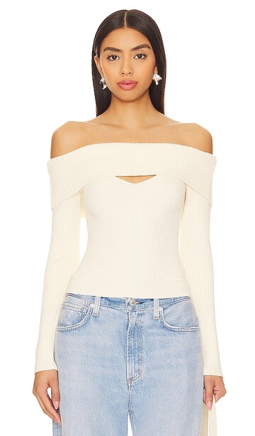 astr the label ainsley sweater in white