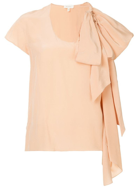 Delpozo bow detail blouse in pink