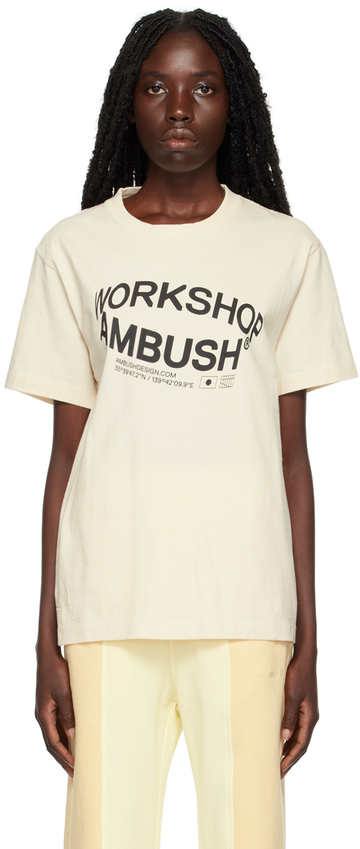AMBUSH Beige Revolve T-Shirt in white