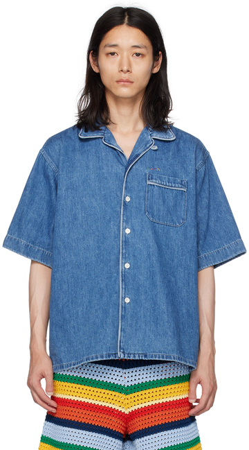 marni blue button shirt