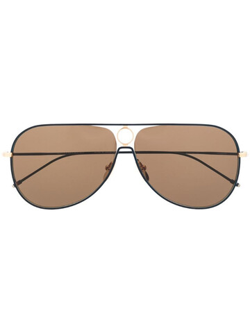 Thom Browne Eyewear TBS115 aviator-frame sunglasses in gold