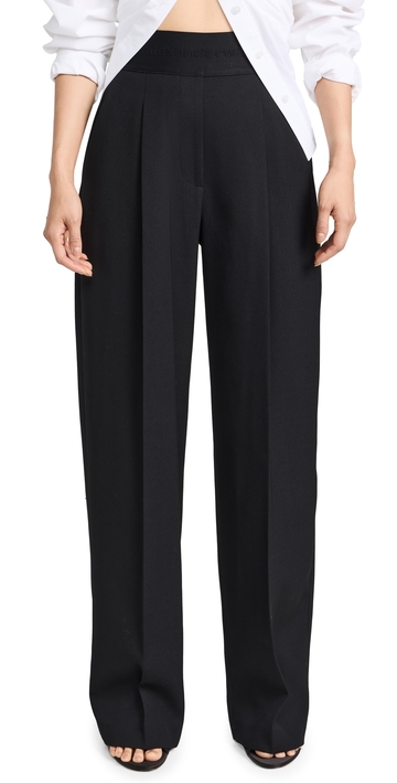 alexander wang high waisted pleated trousers black 8
